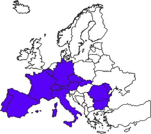 Mapa do alcance do CELP